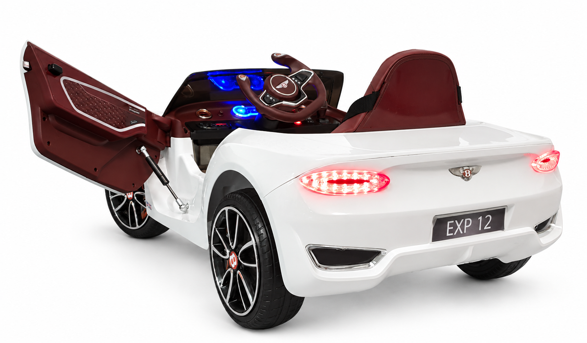 Voiture électrique enfant 12V Bentley EXP blanc avec télécommande parentale
