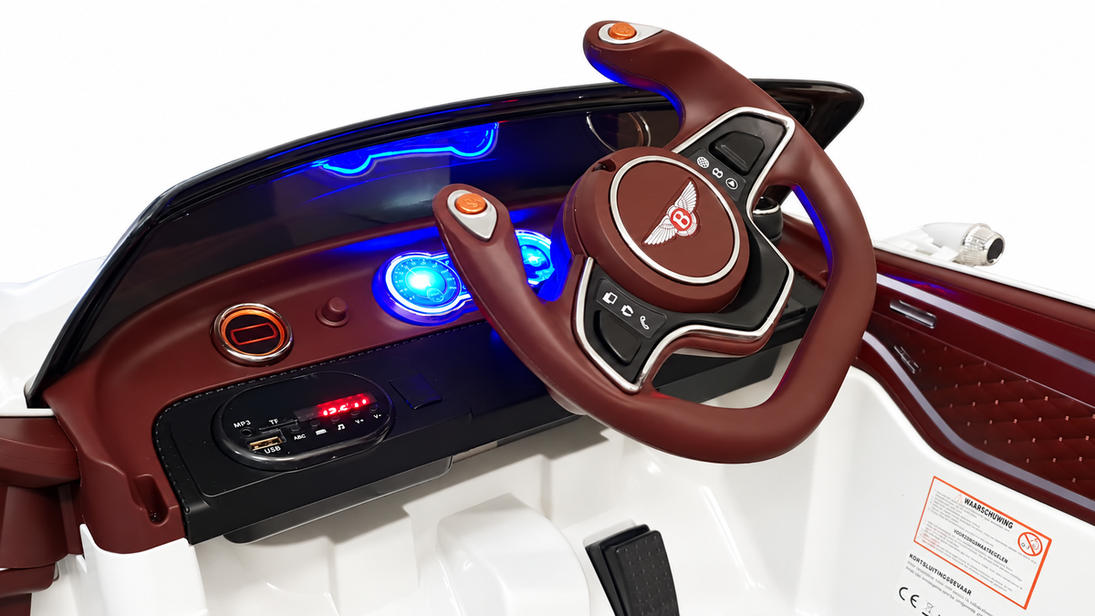 Voiture électrique enfant 12V Bentley EXP blanc avec télécommande parentale