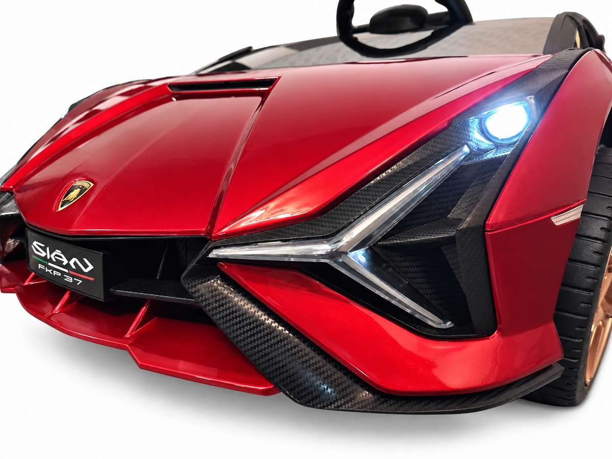 Voiture électrique enfant 12V Lamborghini Sian rouge avec télécommande parentale