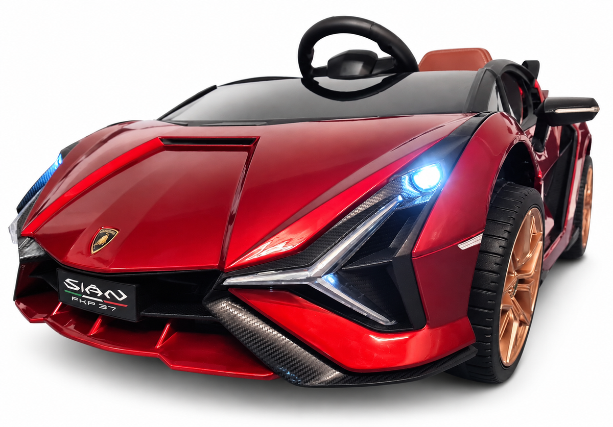 Voiture électrique enfant 12V Lamborghini Sian rouge avec télécommande parentale
