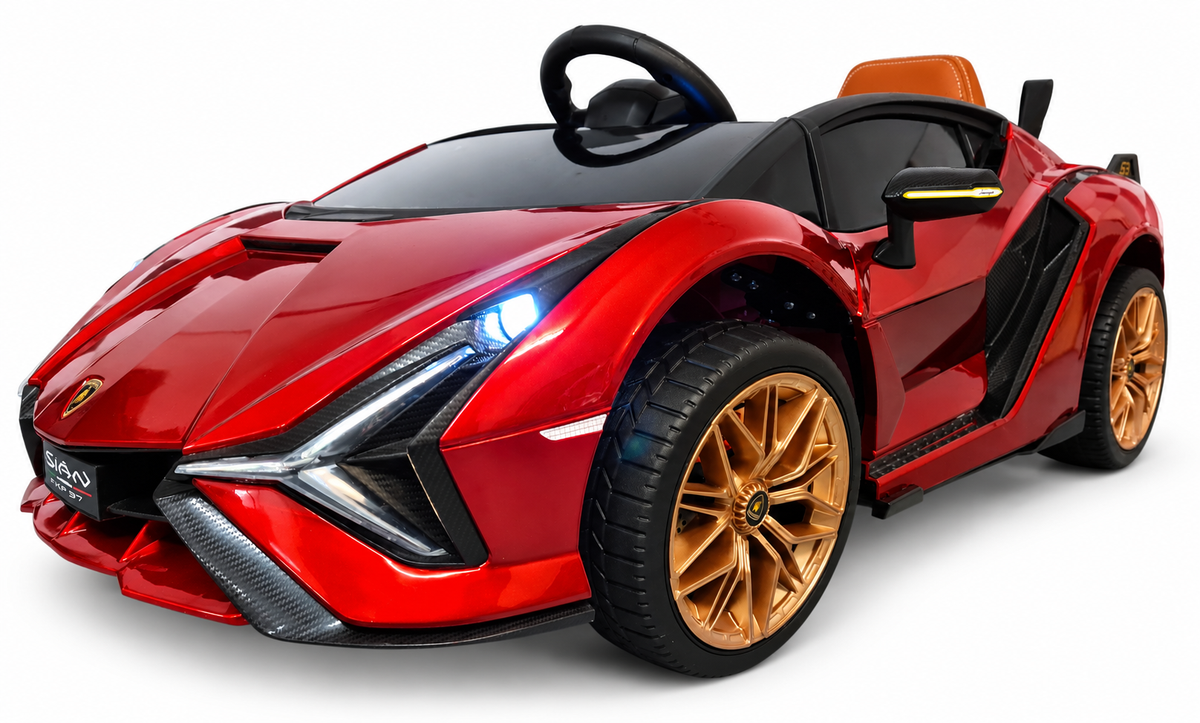 Voiture électrique enfant 12V Lamborghini Sian rouge avec télécommande parentale