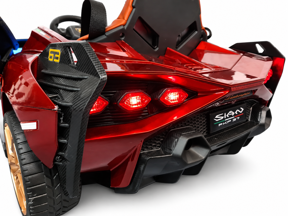 Voiture électrique enfant 12V Lamborghini Sian rouge avec télécommande parentale