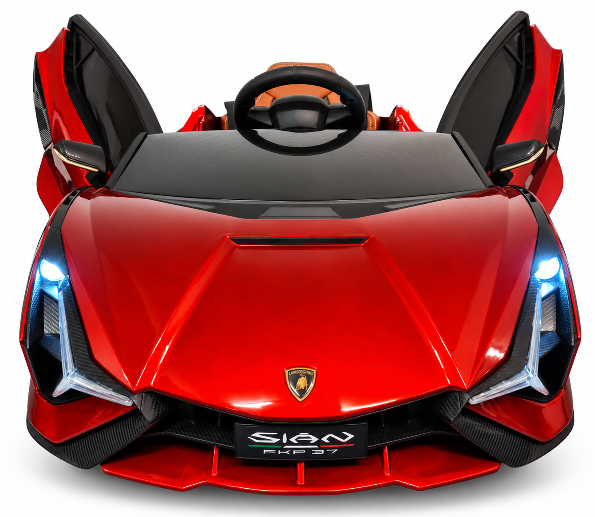 Voiture électrique enfant 12V Lamborghini Sian rouge avec télécommande parentale
