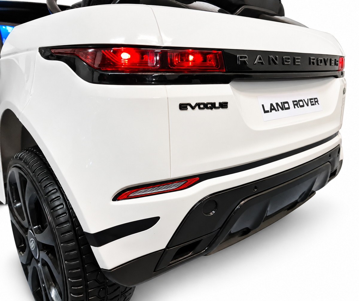 Voiture électrique enfant 12V Range Rover Evoque blanc avec télécommande parentale