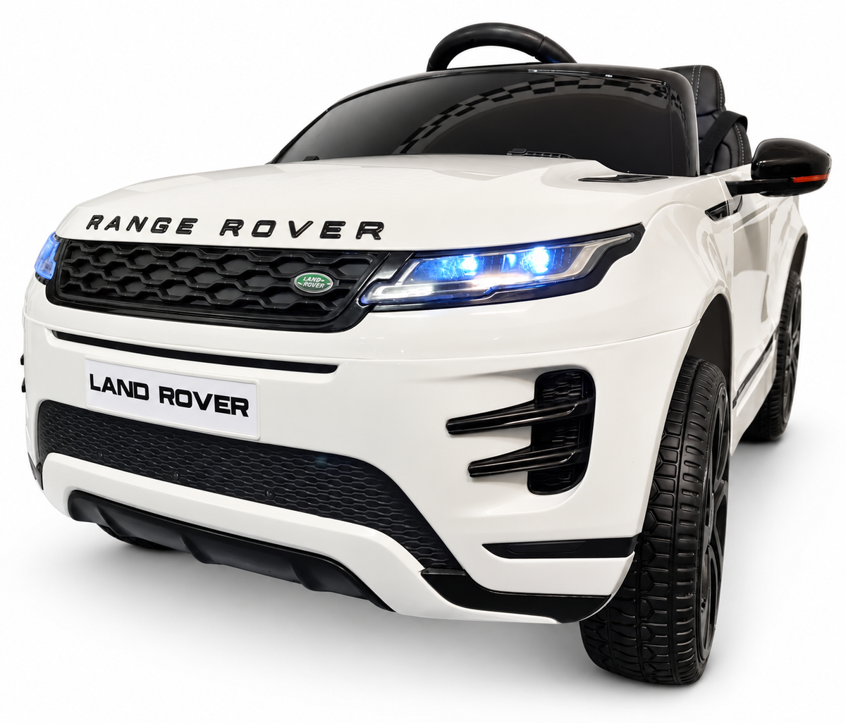 Voiture électrique enfant 12V Range Rover Evoque blanc avec télécommande parentale