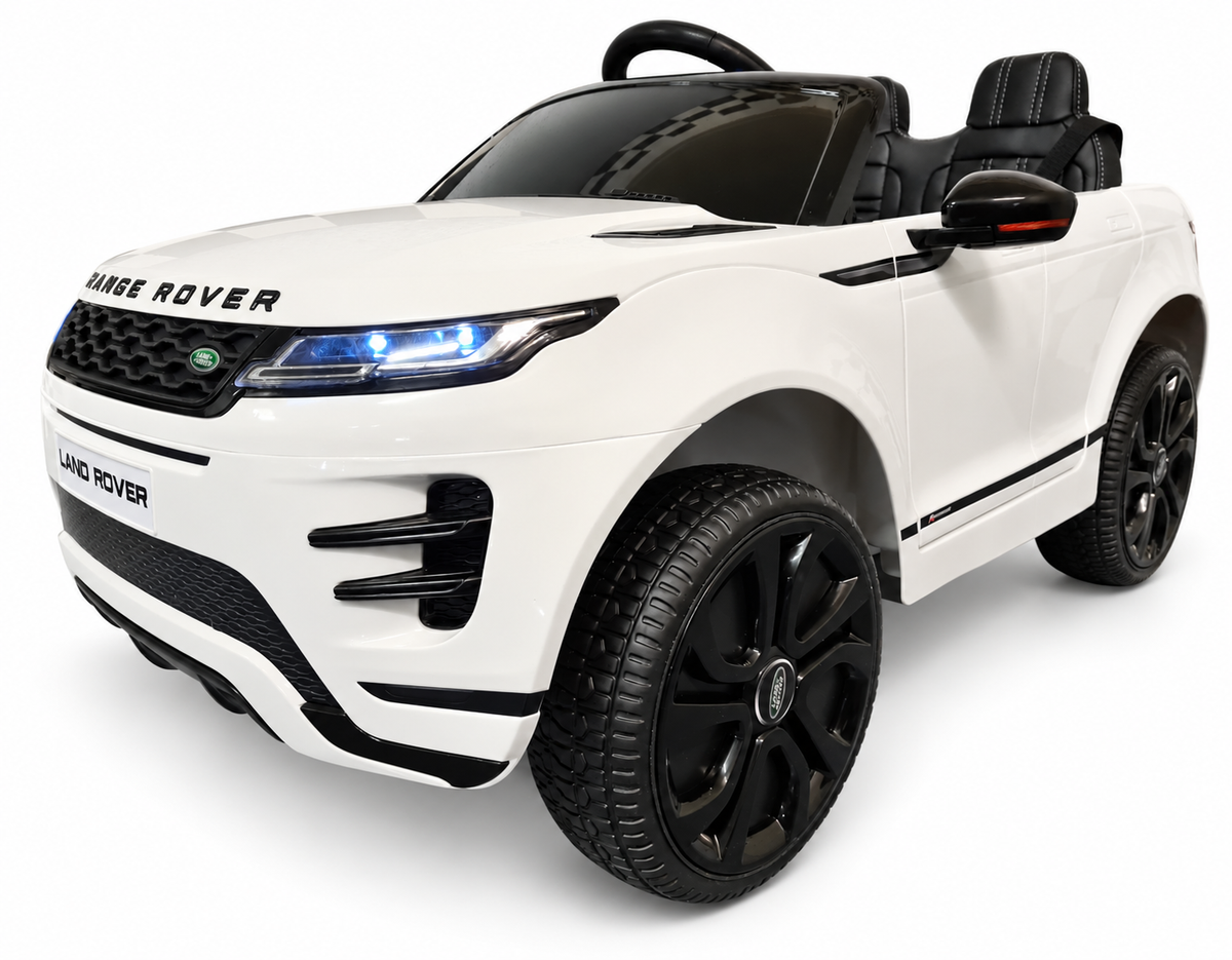 Voiture électrique enfant 12V Range Rover Evoque blanc avec télécommande parentale