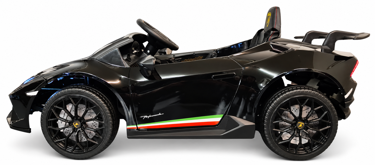 Voiture électrique enfant 12V Lamborghini Huracan noir métallisé avec télécommande parentale